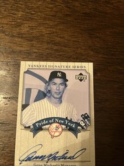2003 Upper Deck Yankees Signature Series Pride of New York Auto Gene Michael