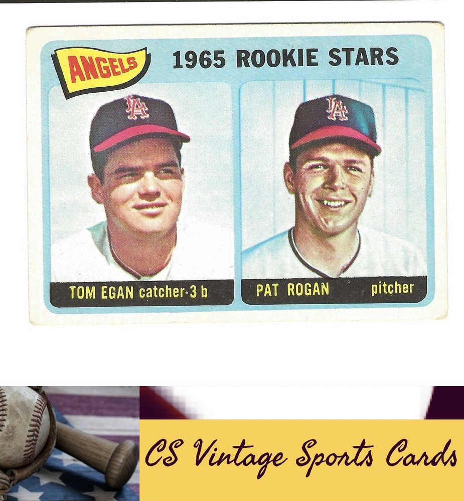 1965 Topps #486 Angels 1965 Rookie Stars (Egan / Rogan) Crease/Wrinkle Free