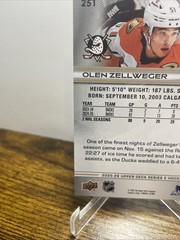 2025-26 Upper Deck Series 2 – Olen Zellweger #251 ANAHEIM DUCKS