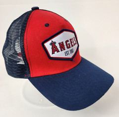 Los Angeles Angels Trucker Hat SGA Adjustable Baseball Cap Patch Red Sixth Man