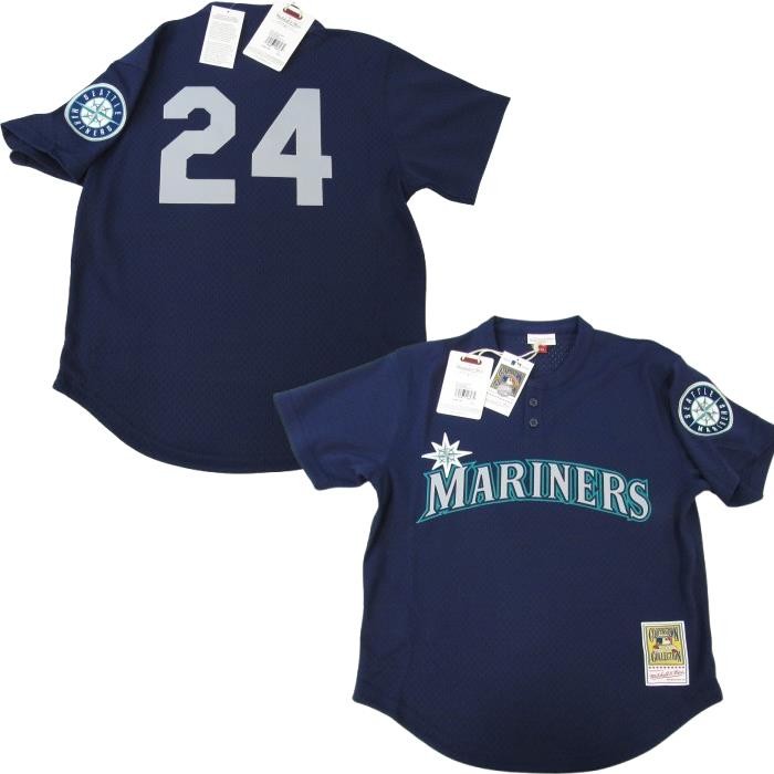 1995 Ken Griffey Jr #24 Mariners Mens M Mitchell & Ness Authentic BP Jersey $100