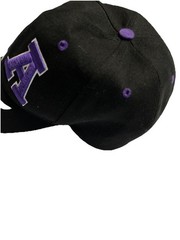 L A Black and Purple Los Angeles One Size Fits All Adjustable Themed Team Cap
