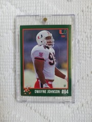 Rookie Custom Dwayne THE ROCK Johnson #94 Miami Hurricanes