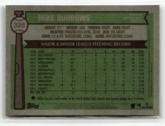 Mike Burrows Rookie 2025 Topps Heritage #328 Chrome Silver Sparkle Refractor