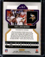 2021 Panini Chronicles #PB-17 Kellen Mond Prizm Black