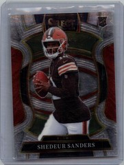 2025 Panini Select #54 Shedeur Sanders Black and Green Prizm Shock