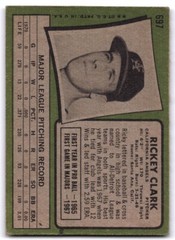 1971 Topps Rickey Clark California Angels #697