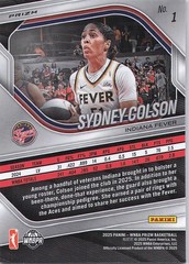 2025 Panini Prizm WNBA #1 Sydney Colson White Seismic Prizms