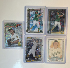 Topps Nick Kurtz Athletics 2024 Rookie Card Lot (5) Heritage Chrome A&G H40