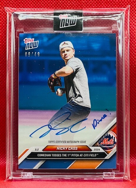 Nicky Cass – Auto « Diva! »🔥Blue 09/49🔥 – 2024 MLB TOPPS NOW #150 – Mets