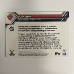 2025 Topps Now UEFA UWCL Olivia Smith #27 RC Rookie Scores Winner Orange 23/25
