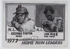 2025 Shoebox Treasures Grayscale Filter 57/75 George Foster Jim Rice #58 HOF 4f5