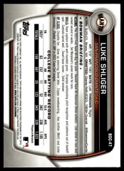 2023 1st Bowman Chrome Aqua Wave Refractor Luke Shliger RC #BDC-47 /125 San
