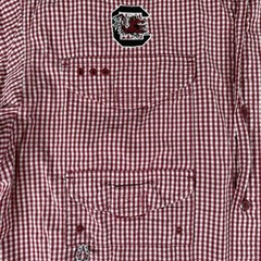 Columbia PFG Men&rsquo;s Large Super Bonehead South Carolina Red Check Fishing Shirt