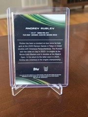 2025 Topps Chrome Sapphire Tennis Andrey Rublev Green Refractor /75