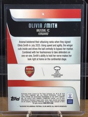 2025-26 TOPPS CHROME UEFA WOMEN&rsquo;S CHAMPIONS LEAGUE BASE ROOKIE OLIVIA SMITH #16