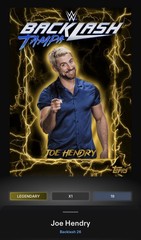 Joe Hendry – Gold Base Legendary Topps Slam WWE Backlash 26 Digital