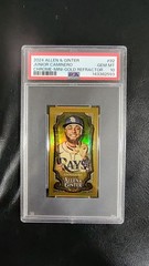 2024 Allen & Ginter Chrome Gold Refractor Mini /50 #92 Junior Caminero PSA 10