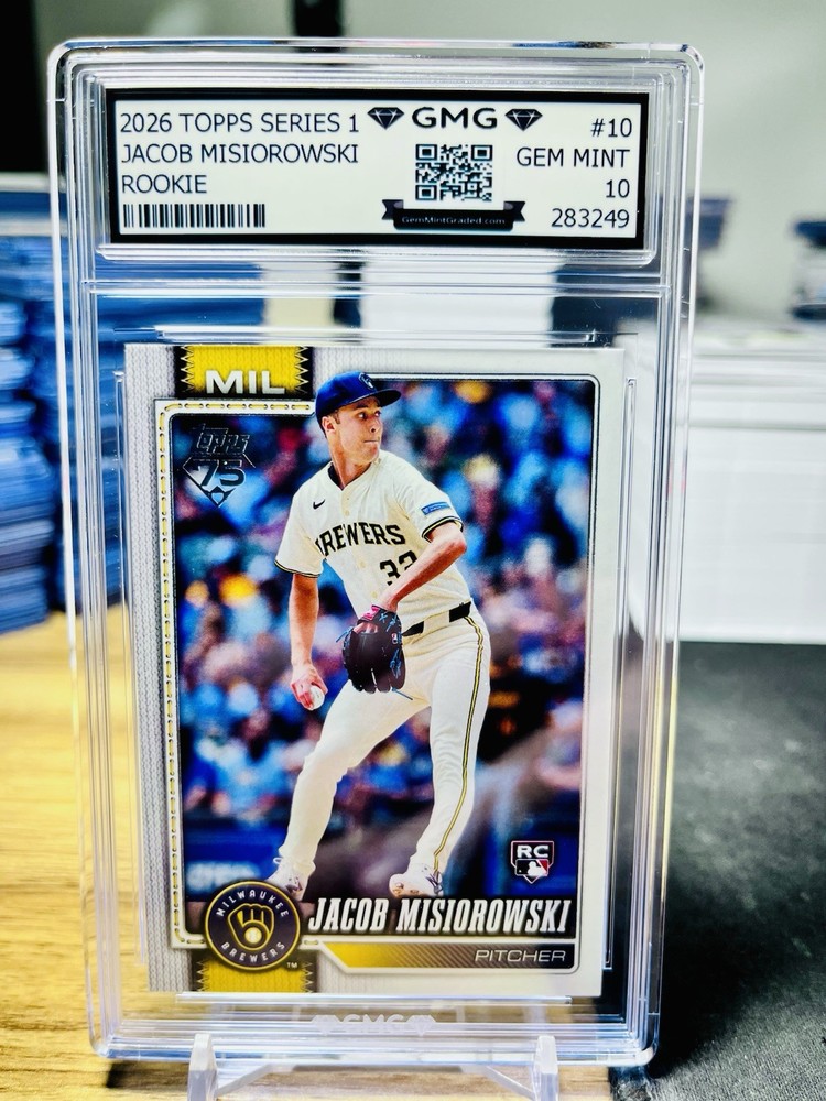 2026 Topps Series 1 Jacob Misiorowski Rookie GMG Graded 10 Gem Mint 💎 RC #10