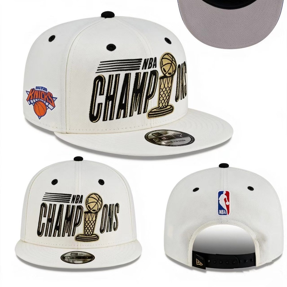 New York Knicks 2026 NBA Champions Locker Room Hat NewEra Replica – White