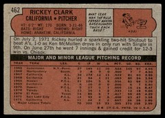 1972 Topps Baseball Rickey Clark California Angels #462 Card EX+