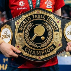 Custom Table Tennis Championship Belt Ping Pong Tournament Winner MVP Award