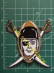 Las Vegas Raiders 1960-62 Logo Gold Black White Embroidered Iron / Sew On Patch