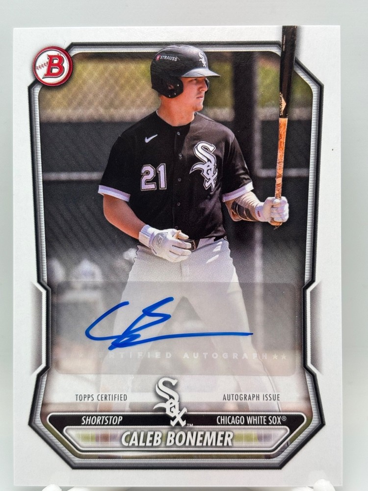 2026 Bowman Caleb Bonemer Prospect Paper Auto #BPA-CB Chicago White Sox