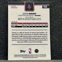 Kevin Durant Prism Refractor 2025-26 Topps Chrome #155