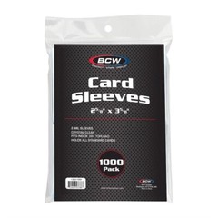 Bulk Pack of 1000 BCW Soft Poly Trading Card Sleeves – 2 5/8 x 3 5/8