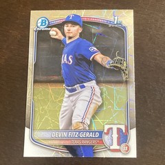 Devin Fitz-Gerald 2025 Bowman Chrome 1st Laser Refractor #BCP-158 Texas Rangers