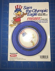1984 OLYMPIC SAM EAGLE Mascot MinI Frisbee WHAM-O No. 1652 Original Package VTG