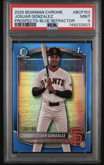 2025 Bowman Chrome – Prospects Josuar Gonzalez #BCP-153 Blue Ref… /150 PSA Mint