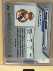 2019-20 Topps Chrome Sapphire Vinicius Junior #33 Real Madrid Vini Jr Brazil