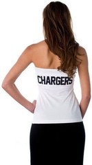All-Sport Couture Womens NFL Los Angeles Chargers Blown Coverage Halter Top NWT