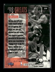 1997-98 Fleer Ultra 98 Greats Allen Iverson Philadelphia 76ers #258 e16