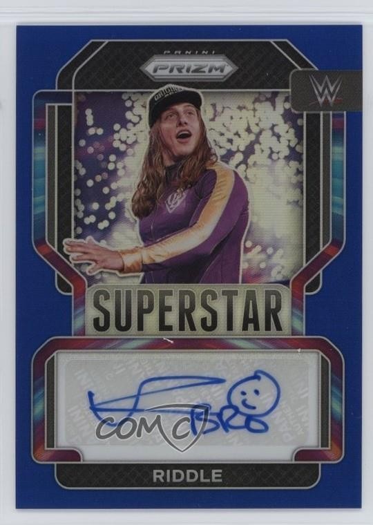2022 Panini Prizm WWE Superstar Blue 23/49 Matt Riddle #SA-RDL Auto 1u5y
