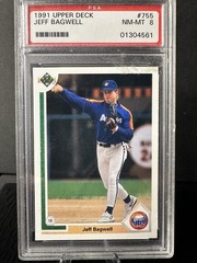 Upper Deck 1991 Jeff Bagwell Astros RC Baseball Card Base PSA 8 #755