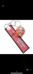 Chicago Bulls keychain with 1 .5 inch Diameter basketball Keychain