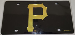 Pittsburgh Pirates MLB Black and Yellow Laser Tag License Plate WinCraft