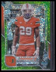 2025 Bowman Chrome U #92 OJ Frederique Jr. Lime Green Mini-Diamond #/275