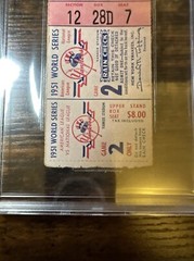 Pair Of 1951 World Series Game 2 Ticket Stubs BVG BGS 5 Mantle First Hit Injured