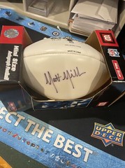 MATT MILLEN SIGNED MINI FOOTBALL Penn State 49er’s WILSON BOX Auto Super Bowl