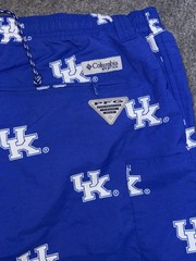 Columbia PFG Kentucky Wildcats Shorts Mens XXL Blue Lined Swim Fishing