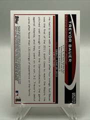 2012 Topps Update TREVOR BAUER Rookie RC Gold Sparkle #US212