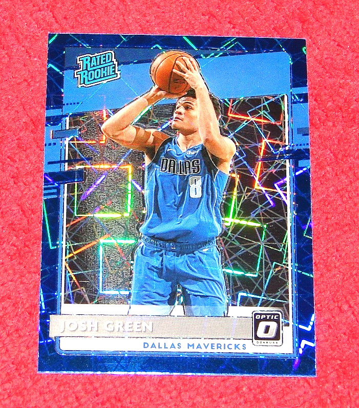 JOSH GREEN MAVERICKS 2020-21 DONRUSS OPTIC BLUE VELOCITY PRIZMS RC #168 (KS2213)