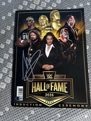 WWE Wrestlemania 42 HOF 2026 Official Event Program SIGNED BY AJ STYLES BECKETT!