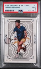 2024 TOPPS ROYALTY TENNIS #1 CARLOS ALCARAZ 55/99 PSA 9