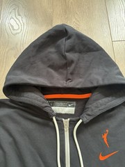Nike Dri-Fit WNBA Logo Black Full Zip Hoodie Swoosh Basketball Womens Size Large
