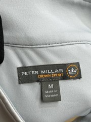 Michigan Wolverines Sweater Mens Medium Peter Millar White Quarter Zip *